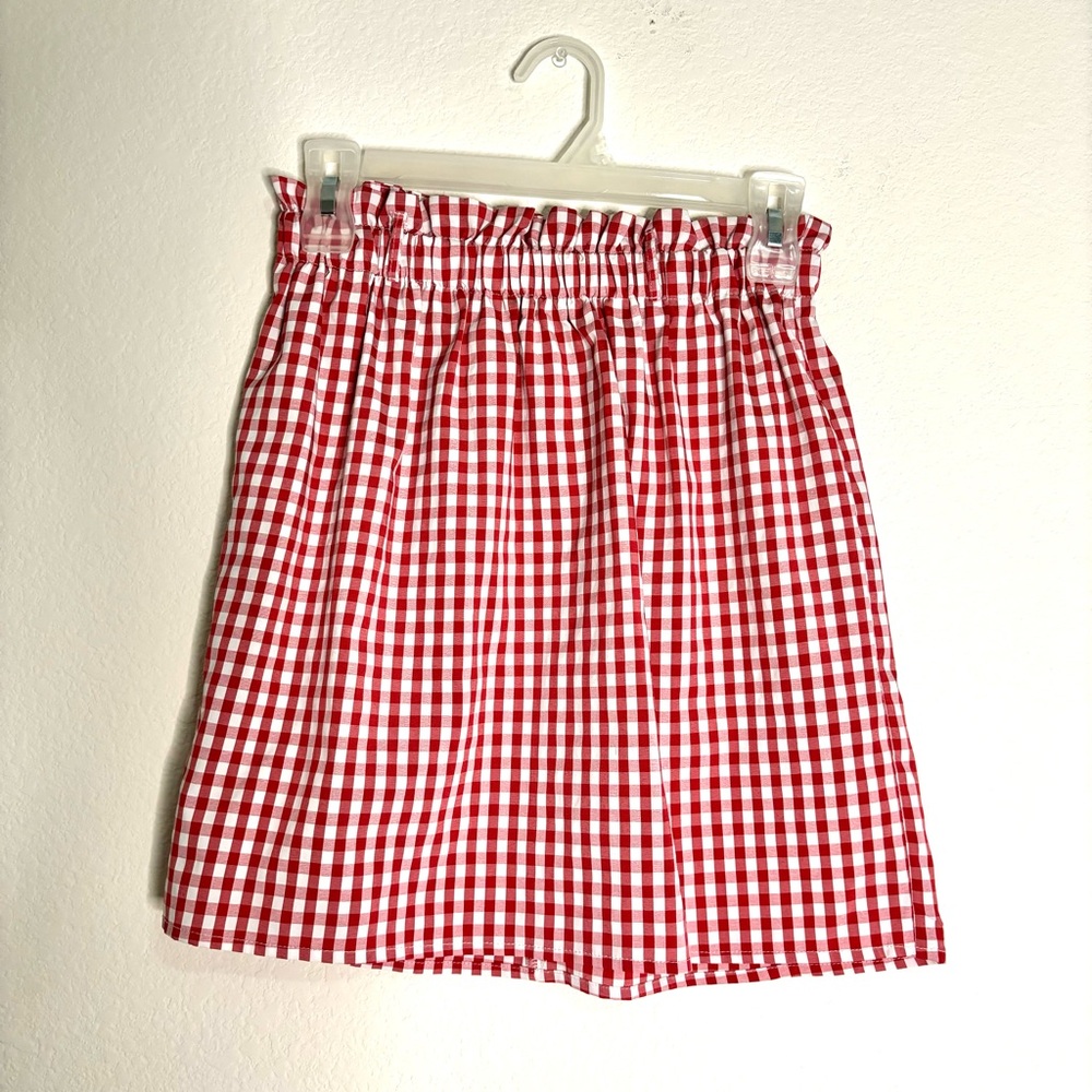 Charlotte Russe Red & White Checkered Skirt